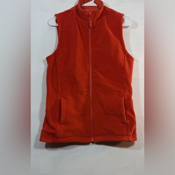 Lands' End Jackets & Blazers - Women’s Lands' End Size Small Orange Fleece Vest
